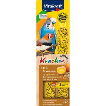 Krmivo pro ptáka Vitakraft krekry s vejcem a travními semeny pro andulky 5× 2 ks
