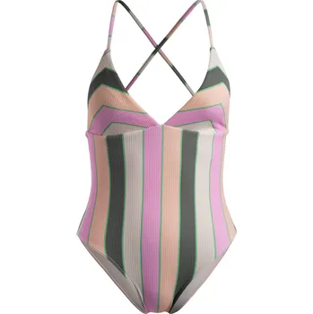 Dámské plavky Dámské Jednodílné plavky ROXY VISTA STRIPE ONE PIECE ERJX103639-GNY3 – Multicolor L