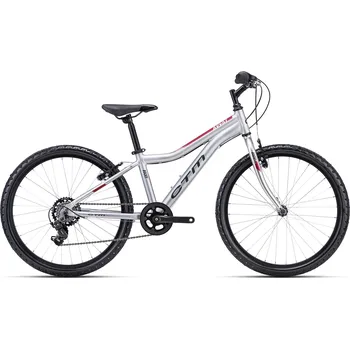 Dětské kolo CTM ROCKY 1.0 2024, matná stříbrná/červená Velikost: 13"