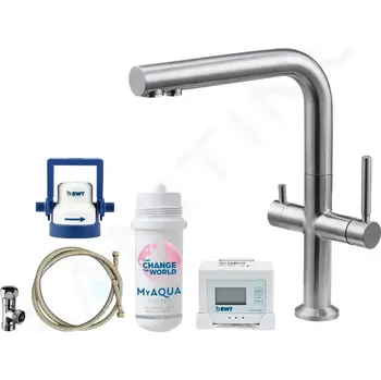 Vodovodní baterie kielle Dřezová baterie včetně filtrace, broušená nerez 10525SFI75