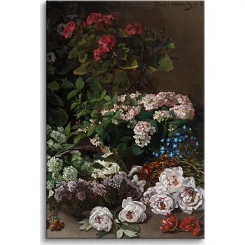 Obraz Obraz na plátně Jarní květiny - Reprodukce obrazu Claudea Moneta 80x120 cm