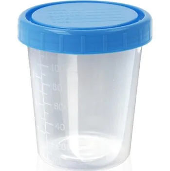 Nádoba na moč Nádoby na moč NOVAMA U-CUP 120ML 50 ks. Sterilní nádobka na moč s odměrkou a těsně přiléhajícím víčkem., počet 1 ks