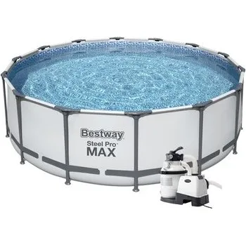 Bazén Bazén Bestway s konstrukcí 4,27 x 1,22m světle šedý set s pískovou filtrací 4m3/hod