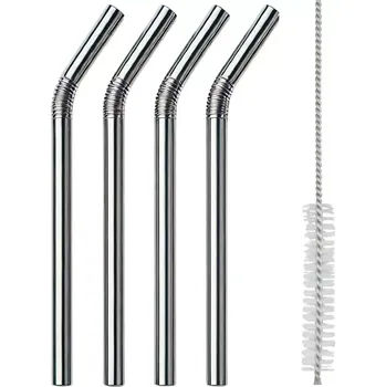 Sada brček z nerezové oceli 4 ks s kartáčkem