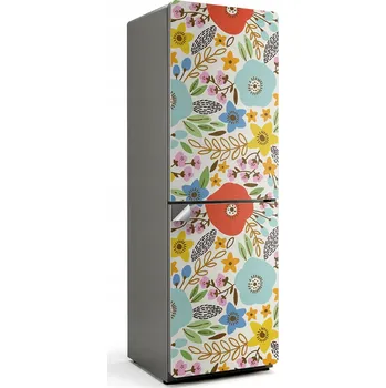 Fototapeta Fototapeta samolepka na ledničku do kuchyně Květinový vzor v retro stylu 60x180