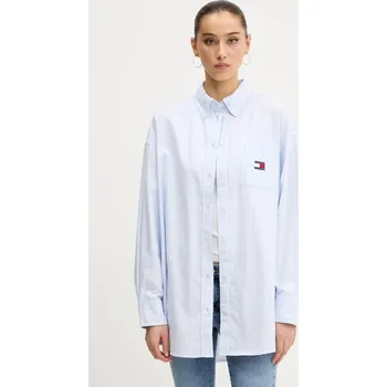 Pánské oblečení Bavlněná košile Tommy Jeans DW0DW20289 modrá 50B, vel. L