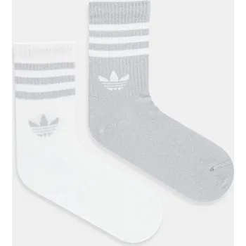 Pánské ponožky Ponožky adidas Originals 3-Stripes 2-pack JX5204 bílá 00X, vel. 34/36