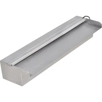 Zahradní jezírko Obdélníková bazénová fontána s LED nerezová ocel 45 cm