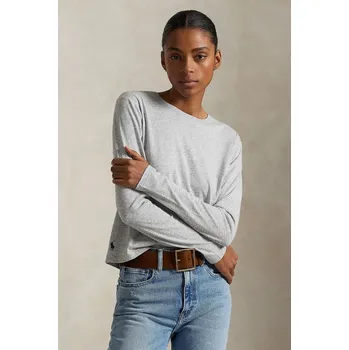 Pánské tričko Tričko s dlouhým rukávem Polo Ralph Lauren 211967103 šedá 90X, vel. L