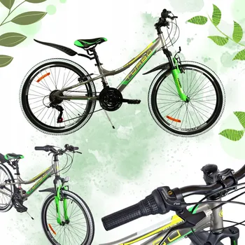 Dětské kolo Dětské horské kolo MTB Turbo Rower dziecięcy MTB GÓRSKI Junior Aluminium kolo 24" modré