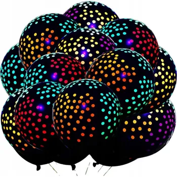 Balónek FLUORESCENČNÍ BALÓNKY SVÍTÍCÍ VE TMĚ UV NEONOVÉ NAROZENINY 10 ks