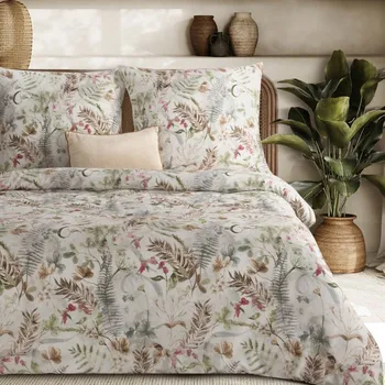 Povlečení Ložní souprava SPRING 47 bílá / hnědá