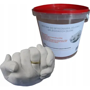 Obraz SADA PRO ODLÉVÁNÍ PROPLETLÝCH RUKOU + KYBLÍK 20 x 20 cm