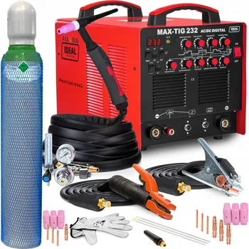 Svářečka INVERTOROVÁ SVÁŘEČKA IDEAL MAXTIG 232 AC DC DIGITAL TIG MMA PULS ALU 200A 230V