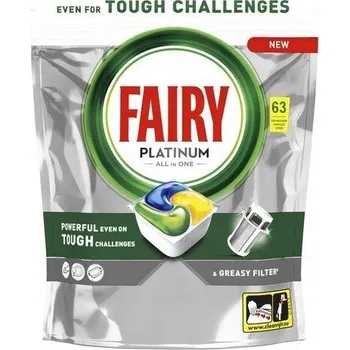 Kapsle do myčky Fairy Platinum Lemon 63 ks