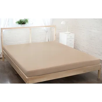 Prostěradlo Prostěradlo jersey s gumou 200x220 tmavě béžové