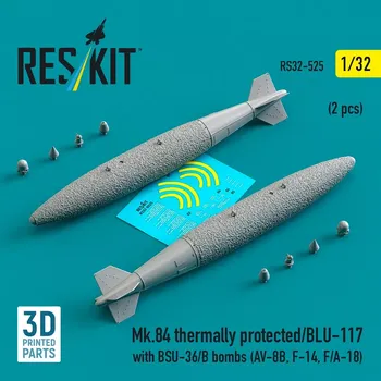 Plastikový model Reskit 1/32 Mk.84 therm.prot./BLU-117 w/ BSU-36/B bombs