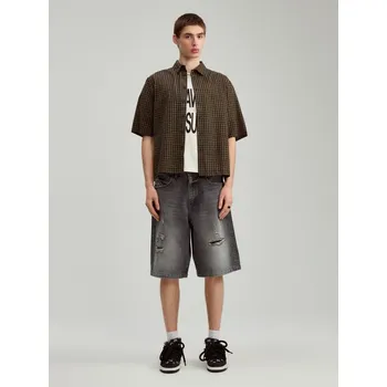 Pánská móda Džínové kraťasy - 36 - House - světle šedá - 385GG-09J