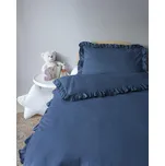 Detexpol Povlečení do postýlky 100x135 + 40x60 cm s volánkem - Mayamoo denim