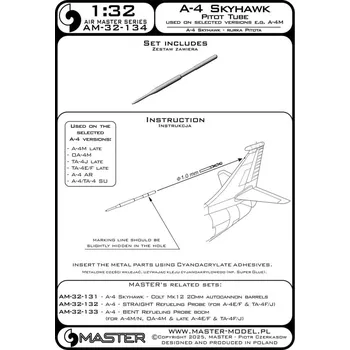 Plastikový model Master 1/32 A-4 Skyhawk - vertical stabilizer Pitot Tube