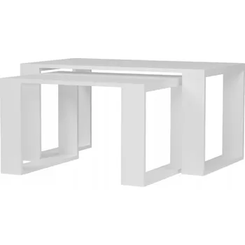 Konferenční stolek Konferenční stolek Framire obdélníkový 90 x 50 x 45 cm bílý