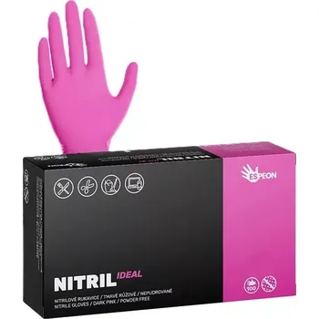 Vyšetřovací rukavice Rukavice jednorázové nitrilové nepudrované IDEAL XS, magenta
