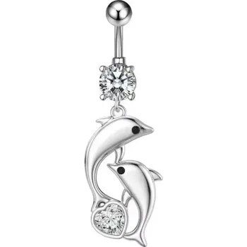 Piercing Piercing do pupíku z chirurgické oceli Delfín