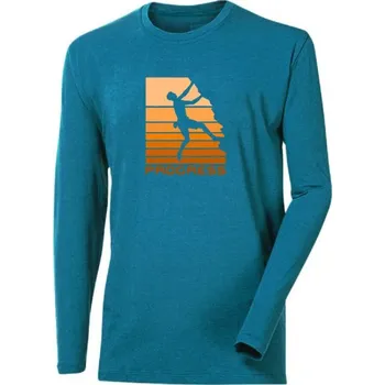 Pánské tričko Triko dlouhé pánské Progress VANDAL BOULDER petrolejové Velikost: L