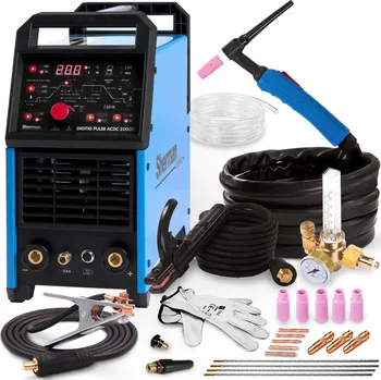 Svářečka INVERTOROVÁ SVAŘEČKA SHERMAN TIG 200 GD PULS AC DC MMA 200A 230V ALU IGBT