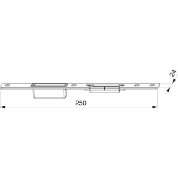 Příslušenství k oknu MACO Hlavní protikus zámku pravý, pro AL, 3x24x250