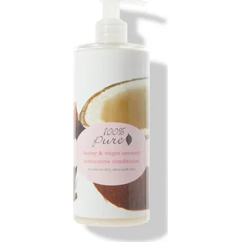 100% Pure Kondicionér regenerační Med a kokos 390 ml