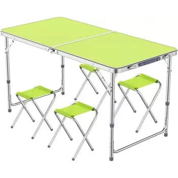 kempingový stůl Velký skládací kempingový set pro 4 osoby