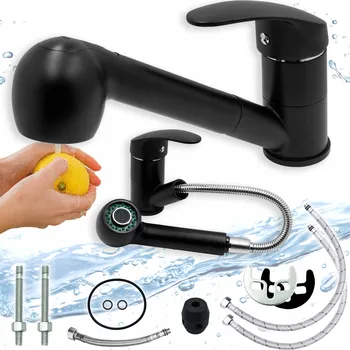 Vodovodní baterie Kuchyňská stojánková baterie APKOMFORT ATENA černá