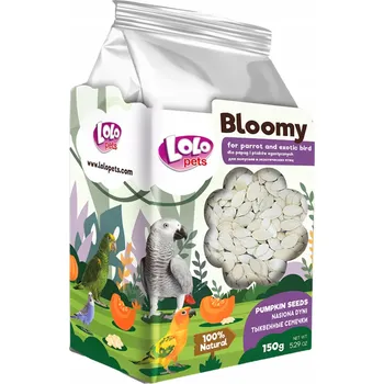 Krmivo pro ptáka LoLo Pets Bloomy Dýňová semínka pro Papoušky a Exotické Ptactvo 150g