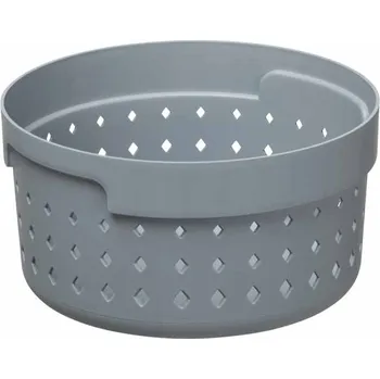 Plastový košík SEOUL kulatý organizér 14x14x7 cm - šedá - NHG 15-5122-st