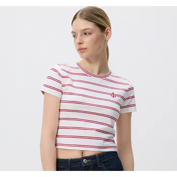 Dámské tričko Reserved - Pruhované tričko - červená - WU813-33X - WU813-33X-S