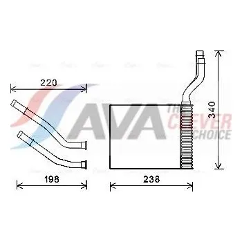 Výměník tepla, vnitřní vytápění AVA QUALITY COOLING FD6464