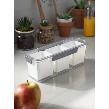 Dóza na potraviny Sinsay - Nádoba na potraviny s vložkami a víkem - šedá - 796GJ-90X - 796GJ-90X-ONE