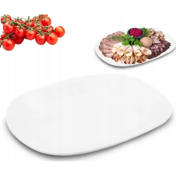 Talíř Mísa 30 cm bílá servírovací talíř na chuťovky obdélníkový