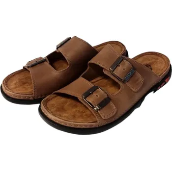 Pánské pantofle MEDILINE Pánské kožené pantofle 44-24 Medi line havana Barva: havana, Velikost: 42