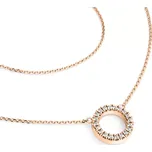 Dámský náhrdelník růžové zlato 585/1000 přírodní diamant G/SI 10981-NH01-CV-DIA délka 45 cm