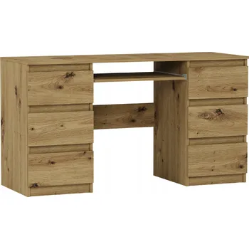 Psací stůl Obdélníkový psací stůl Framire 140 x 50 x 77 cm, dub artisan