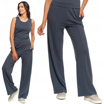 Dámské kalhoty Moraj elegantní dámské kalhoty kulotky dlouhé šedé velikost S