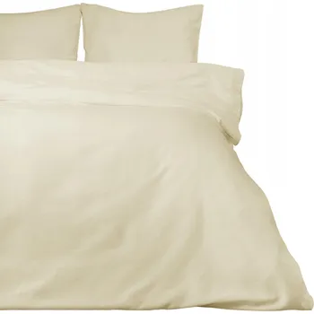 Povlečení Pościel satyna bavlněné 200 x 220 cm krémové