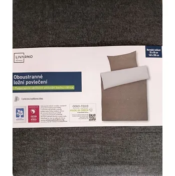 Povlečení LIVARNO home Oboustranné ložní povlečení 140x200, 70x90 cm, šedá (363952)