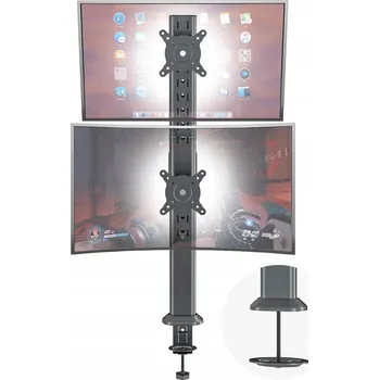 Televizní držák RAMENO DRŽÁK NA 2 MONITORY ERGONOMICKÝ SILNÝ 13-34 PALCŮ 20 KG VESA 100