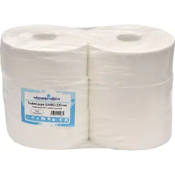 Toaletní papír vybaveniprouklid.cz Jumbo toaletní papír 280 mm, 2 vrstvy, celulóza, návin 240 m - 6 ks