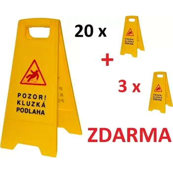 Výstražná cedule Pozor mokrá podlaha - 20 + 3 ZDARMA