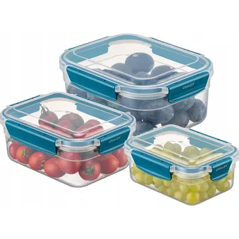 Dóza na potraviny Hermetické obdélníkové dózy na potraviny CRALEX Bona 650 ml / 1,25 l / 2,10 l