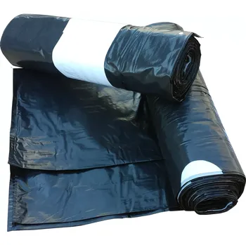 Pytle na odpadky Sáčky do koše LDPE 60 l, 60 x 80 cm, zatahovací, role 10 ks, 40 um - černé